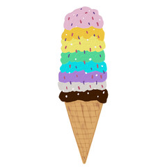 ice cream cone isolated