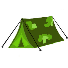 camping tent on a white background