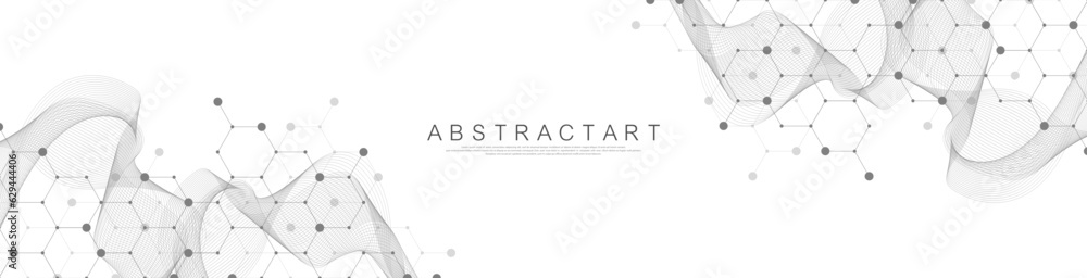 Aufkleber health care and medical pattern innovation concept background design. abstract geometric hexagons sh