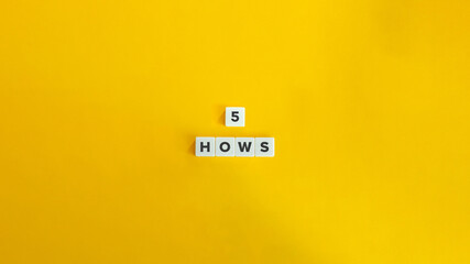 5 Hows Technique. Problem Solving Analysis.