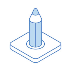 Pencil icon, vector stock illustration.