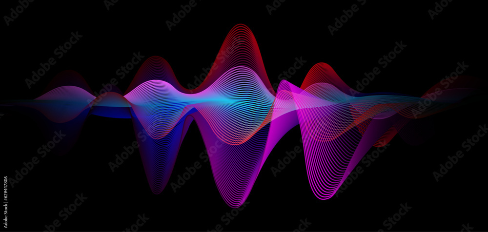 Wall mural music equalizer sound wave illustration vector.