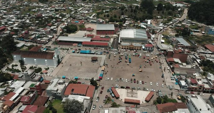 Aerial view of Chamula, Chiapas Mexico.