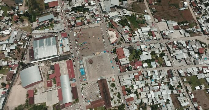 Aerial View of indigenous tzotzil town Chamula, Chiapas, Mexico