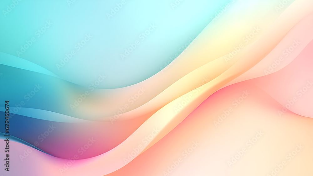 Poster abstract background with colorful waves.
