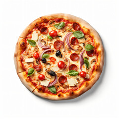 Delicious Pizza on white background



Generative AI