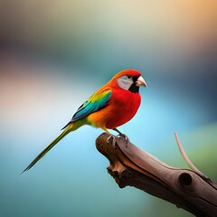 blue and red macaw Generator by using AI Technology