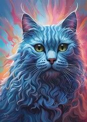 fantasy blue cat