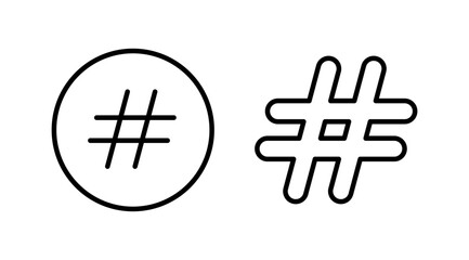 Hashtag icon vector. hashtag simbols