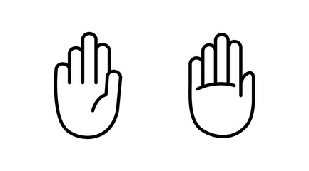 Hand icon vector. hand symbols. palm