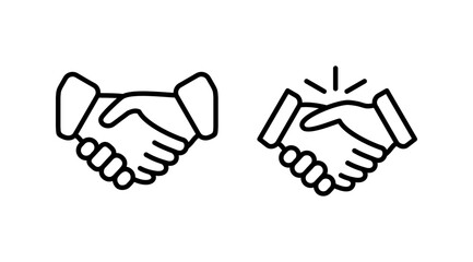 Hand shake icon vector. business handshake. contract agreement. partnership