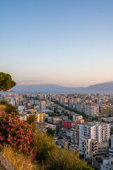 Albania- Vlora- cityscape as seen from hill Kuzum Baba