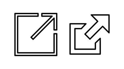 External link icon vector. hyperlink chain symbol. download, share,