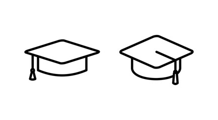 Education icon vector. graduation cap icon vector