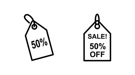 Discount icon vector. shopping tags. percentage icon