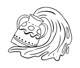 Digital png illustration of vase on transparent background