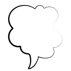 Digital png illustration of blank text bubble on transparent background