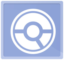 Digital png illustration of abstract symbol on transparent background