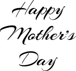 Digital png illustration of happy mother's day text on transparent background