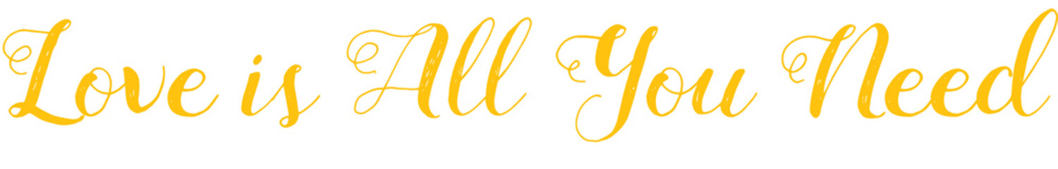 Fototapeta premium Digital png illustration of love is all you need text on transparent background