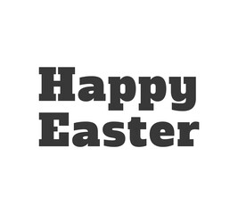 Digital png illustration of happy easter text on transparent background