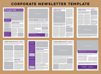 Corporate Newsletter Template Design for Your Business