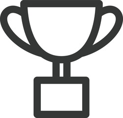線画のシンプルビジネス単品アイコン　トロフィー