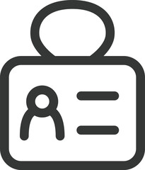 線画のシンプルビジネス単品アイコン　ネームプレート