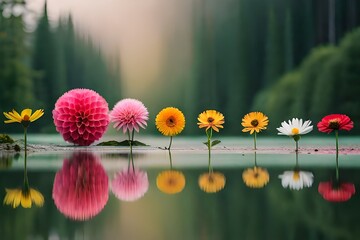 flowers in the garden Generator AI