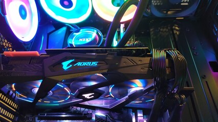 Gaming Pc with awesome rgb light