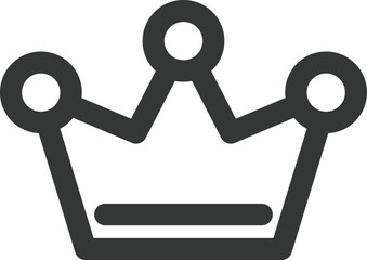 線画のシンプルビジネス単品アイコン　王冠