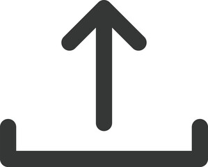 線画のシンプルビジネス単品アイコン　送信