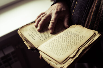 Naklejka premium old bible book