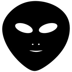Vector illustration of a black alien.