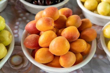 peach in a small cup