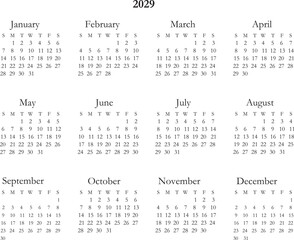 Modern new year calendar design template