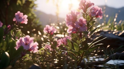 flowers in spring, Generative AI