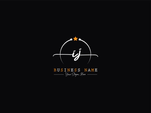 Ij, ij Signature Luxury Logo, Initial Alphabet Ij Logo Template For Your Brand