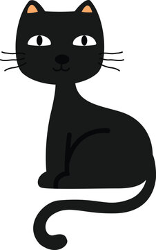illustration halloween cat symbol vector