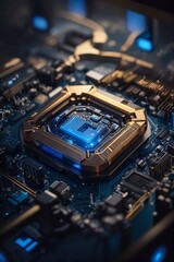 computer circuit board, CPU, pcb board, mother board, electricity, electronic, ai generated, computer
