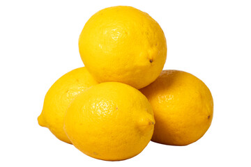 Lemon isolated on white background. Fresh raw lemon harvest season concept. Vegetables for a healthy diet