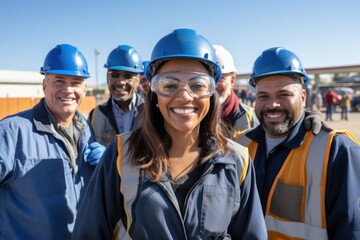 Builder team working at the construction site, labor day, and workers' importance team construction worker