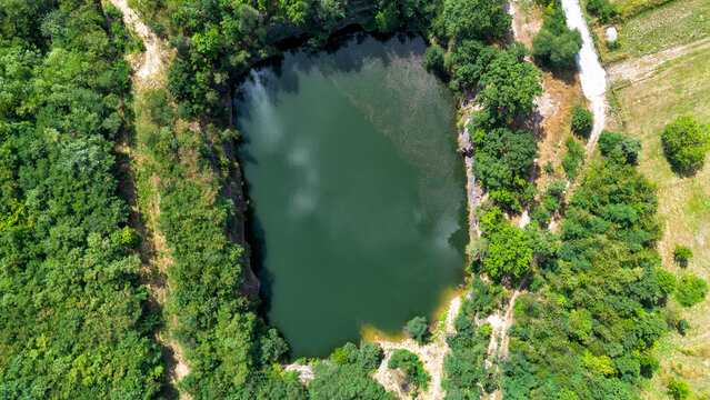 Abandoned Chwałków quarry, Lower Silesian Voivodeship.