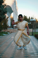 bharatanatyam dance of woman out of india in central asia countries a old historical tamil indian traditional dance