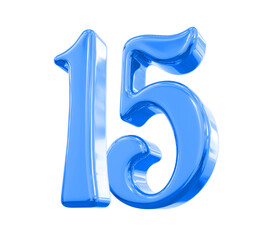 15Blue Number 