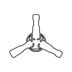 Ceiling Fan in outline icon vector illustration. Editable and stylish graphics resources for many purposes.