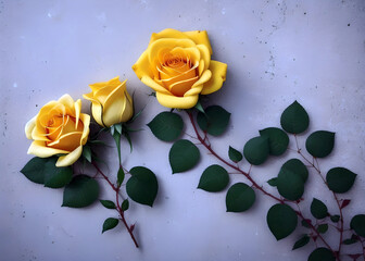 Rose jaune 1 IA