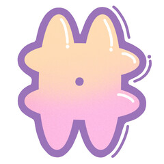 hand drawn mathematical symbols kawaii design and colorful