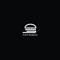 Obraz premium Burger Icon Vector Illustration Logo Template