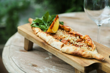 Traditional Turkish savory pie with cheese